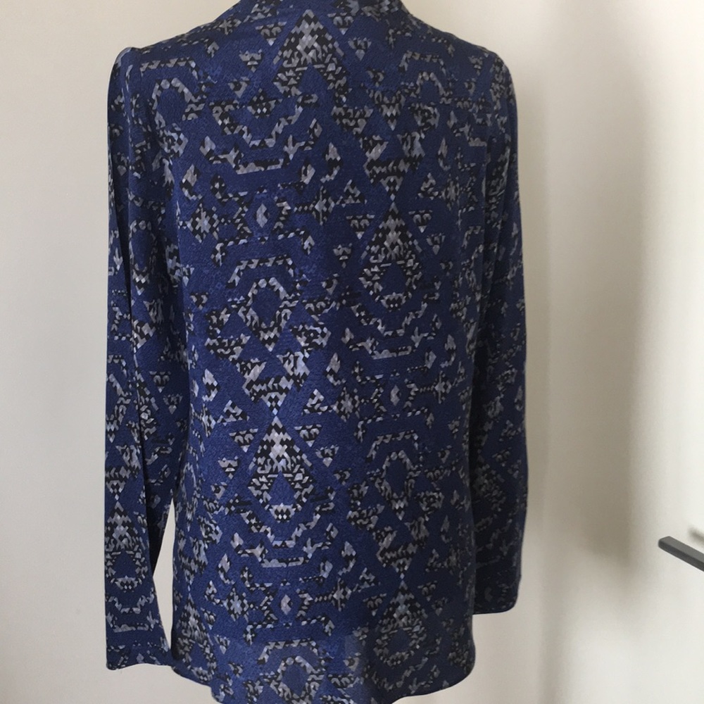 Barney’s Silk Abstract Print Blouse - image 2